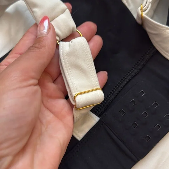 Monday Swimwear Black and Cream Sports Bra - Picture 7 of 7